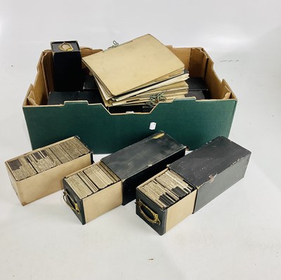 Lot 2319 - A large collection of magic lantern slides,...