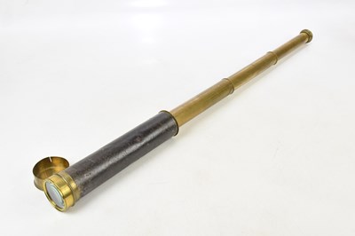 Lot 2479 - A 19th century brass and leather five draw...
