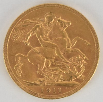 Lot 1690 - A George V full sovereign, 1911.