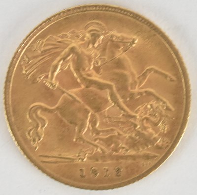 Lot 1694 - A George V half sovereign, 1912.
