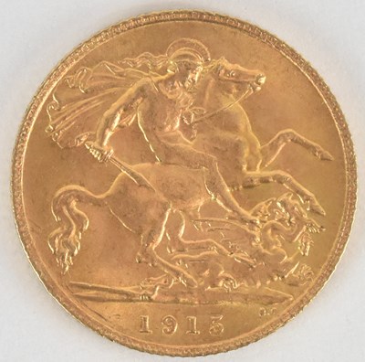Lot 1695 - A George V half sovereign, 1915.