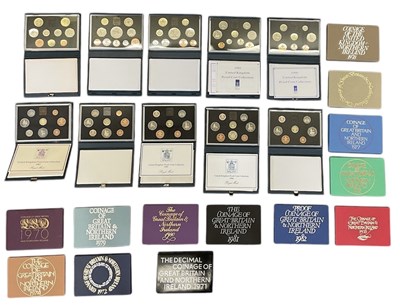 Lot 1700 - ROYAL MINT; twenty-three cased proof coin year...