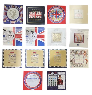 Lot 1725 - ROYAL MINT; fourteen cased coin sets...