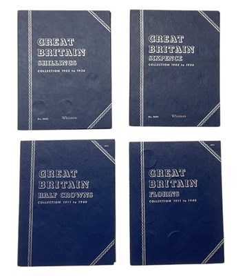 Lot 1701 - GB COINS; four coin collection albums...
