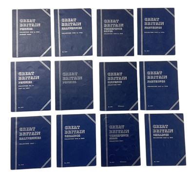 Lot 1723 - GB COINS; twelve coin collection albums...