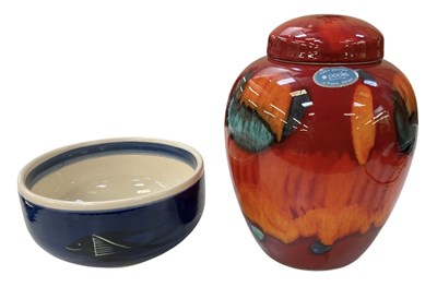 Lot 684 - POOLE POTTERY; an art pottery 'Vulcano'...