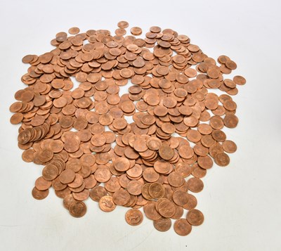 Lot 1418 - Approximately six hundred 1967 one pence coins.