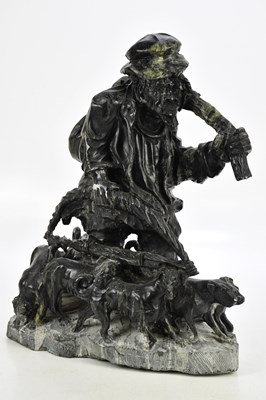 Lot 1840 - A large carved malachite figure of a farmer...