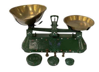 Lot 372 - A pair of 20th century folk art green hand...