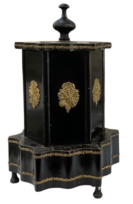 Lot 304 - A late 19th century ebonised and ormolu...