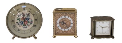 Lot 160 - Three modern tabletop timepieces comprising a...