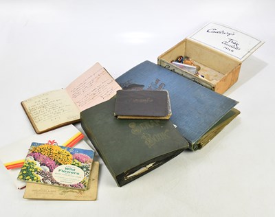 Lot 1786 - A collection of postcards in a scrapbook album,...