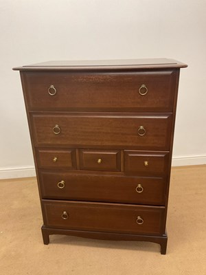 Lot 700 - STAG MINSTREL; a mahogany bedroom chest of two...