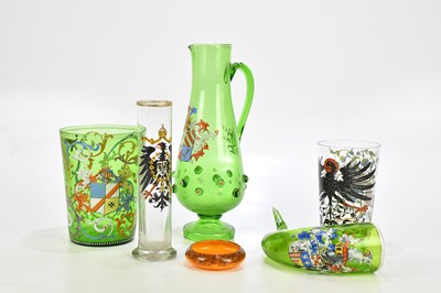 Lot 1683 - A collection of Bohemian armorial glass...