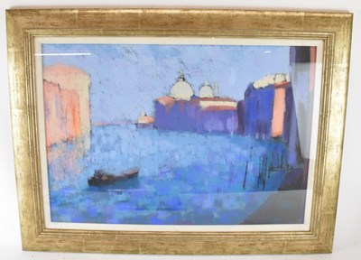 Lot 210 - ROBIN PICKERING; pastel, Venetian scene,...