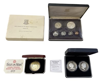 Lot 1716 - POBJOY MINT; a cased proof Isle of Man legal...