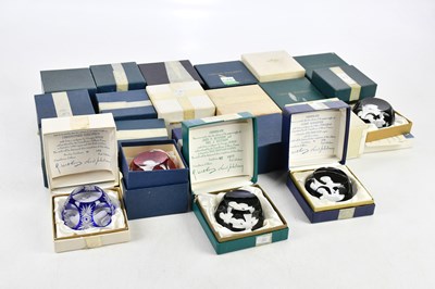 Lot 1682 - CRISTAL D'ALBERT; a collection of paperweights...