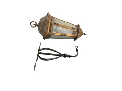 Lot 119 - A modern hexagonal ceiling hanging lantern,...