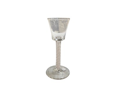 Lot 705 - A Victorian air twist stem glass, height 14.5cm.