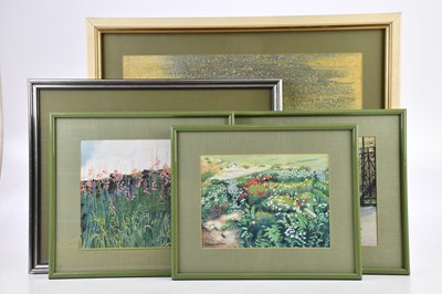 Lot 1903 - ROD THACKRAY; oil on board, farmhouse in...