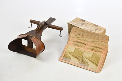 Lot 1784 - A sterescopic viewer and various slides...