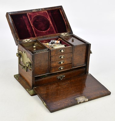 Lot 2310 - A late Victorian open oak jewellery box,...
