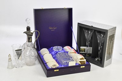 Lot 1686 - WATERFORD; two cased sets of glasses including...