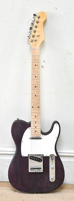 Lot 1116 - A Telecaster style electric guitar, cased.