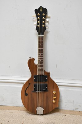 Lot 1044 - HULLAH; a solid body electro mandolin, cased.