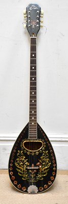 Lot 1090 - EKO; a 1970s inlaid bouzouki, cased.