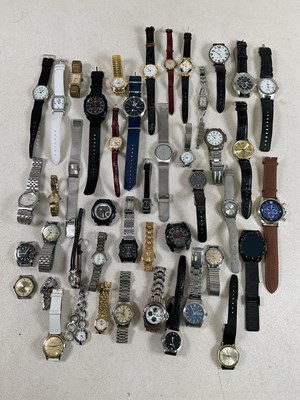 Lot 628 - A collection of wristwatches, many vintage,...
