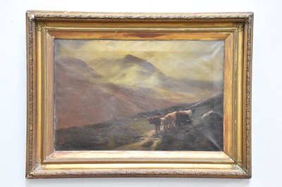 Lot 1920 - H HADFIELD CUBLEY; oil on canvas, cows in...