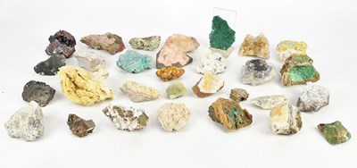 Lot 2281 - MINERALOGY; a collection of thirty mineral...