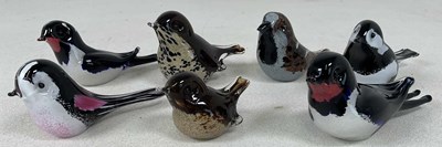 Lot 273 - LANGHAM; a group of glass bird figures to...