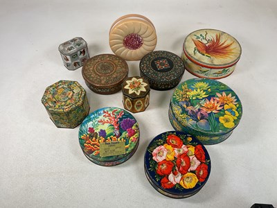 Lot 97 - A small quantity of tins, by Huntley and...