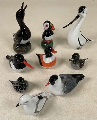 Lot 272 - LANGHAM; a collection of glass sea bird...