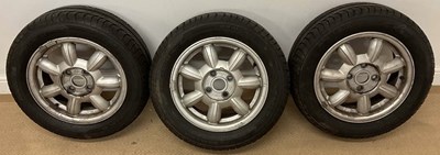 Lot 132 - MAZDA; three wheels for a Mazda MX5, tyre size...