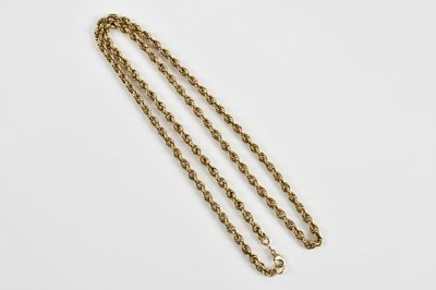 Lot 332 - A yellow metal ropetwist necklace, stamped 375...