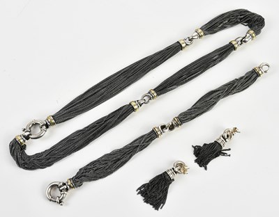 Lot 361 - A Italian hallmarked silver suite of jewellery...