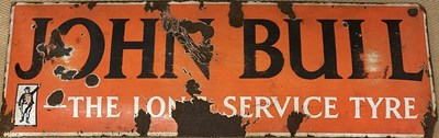 Lot 130 - JOHN BULL; an enamel advertising sign for John...