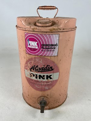 Lot 131 - ALADDIN; a pink paraffin dispenser, height...