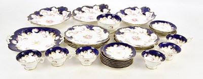 Lot 1662 - COALPORT; a ten piece part dessert service,...