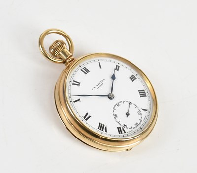 Lot 507 - J. W. BENSON; a 9ct yellow gold cased open...
