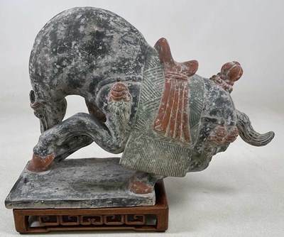 Lot 39 - A Tang inspired decorative Chinese polychrome...
