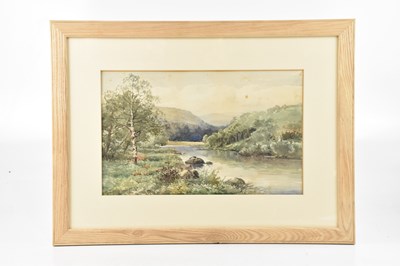 Lot 1938 - WILLIAM HENRY MANDER; watercolour, river scene,...