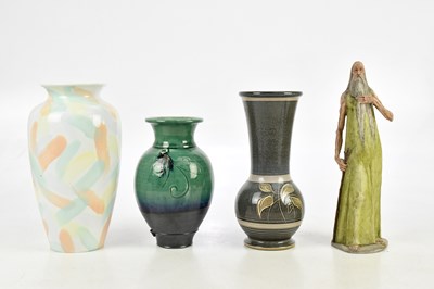 Lot 1620 - A studio pottery vase, Denby vase, Poole...