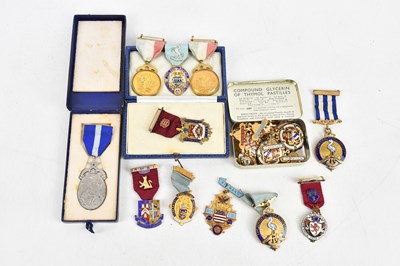 Lot 2373 - MASONIC INTEREST; a collection of medals and...