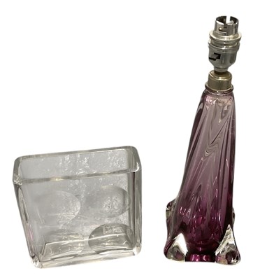 Lot 693 - IN THE STYLE OF VAL SAINT LAMBERT; a Belgian...