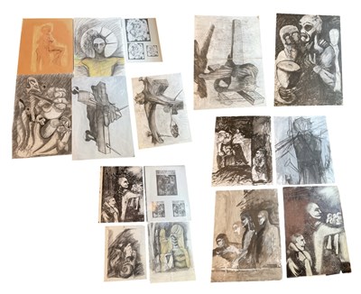 Lot 223 - An artist's folio containing a large selection...