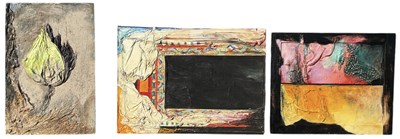Lot 224 - UNATTRIBUTED; three large abstract oil and...